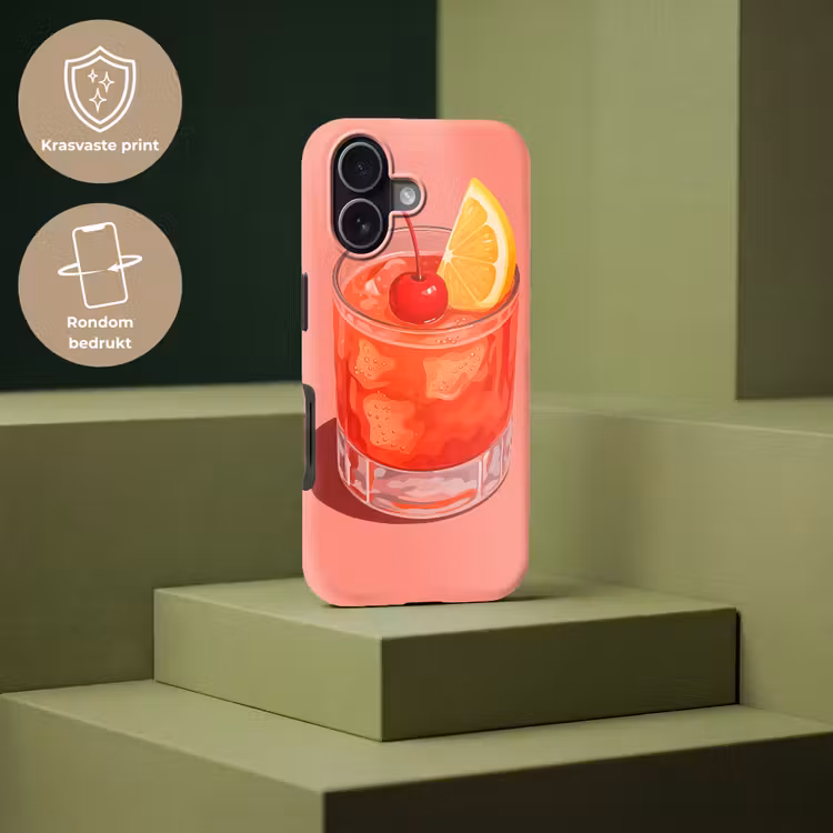 Glas - Ijsblokjes - Citroen - Kers Toughcase MagSafe Apple iPhone 17 klein -USP_PrintM_NL