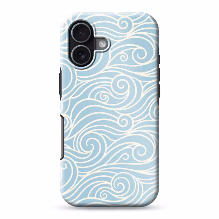 Golf - Abstract - Natuur - Modern - Blauw Toughcase MagSafe Apple iPhone 17 klein -3d