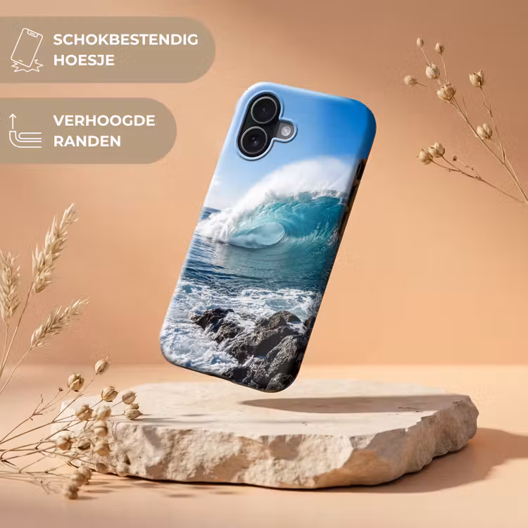 Golf - Oceaan - Brekend - Water - Blauw Toughcase MagSafe Apple iPhone 17 klein -USP_RandenV_NL