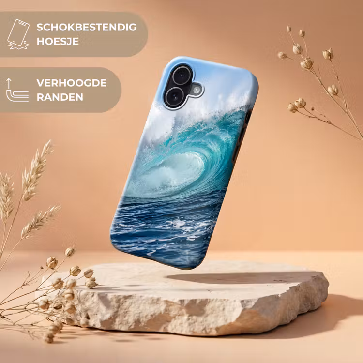 Golf - Oceaan - Water - Dynamisch - Blauw Toughcase MagSafe Apple iPhone 17 klein -USP_RandenV_NL