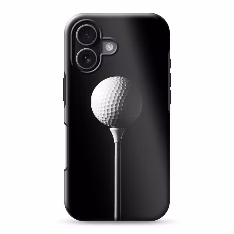 Golfbal - Minimalistisch - Wit Toughcase MagSafe Apple iPhone 17 klein -3d