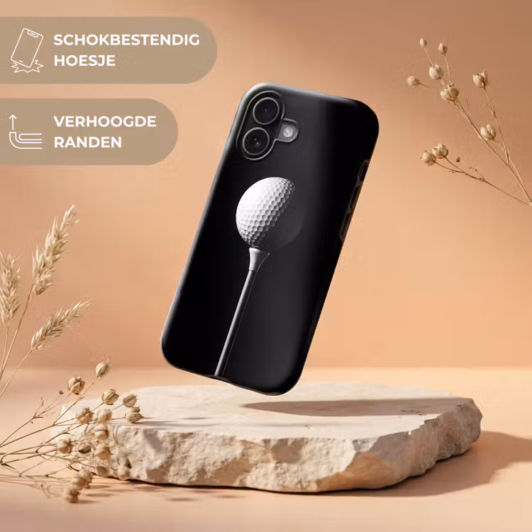 Golfbal - Minimalistisch - Wit Toughcase MagSafe Apple iPhone 17 klein -USP_RandenV_NL
