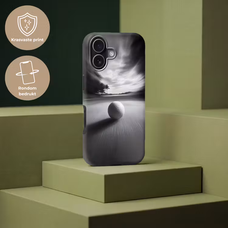 Golfbal - Wazig - Zwart Toughcase MagSafe Apple iPhone 17 klein -USP_PrintM_NL