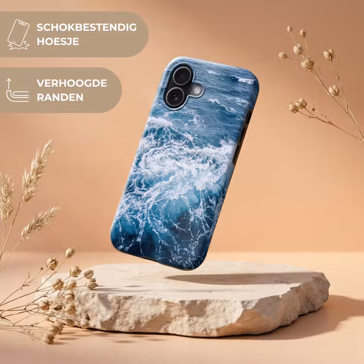 Golven - Oceaan - Blauw Toughcase MagSafe Apple iPhone 17 klein -USP_RandenV_NL