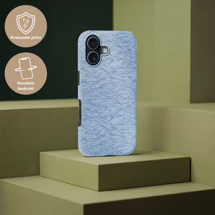 Golven - Ritmisch - Blauw Toughcase MagSafe Apple iPhone 17 klein 1017 -USP_PrintM_NL