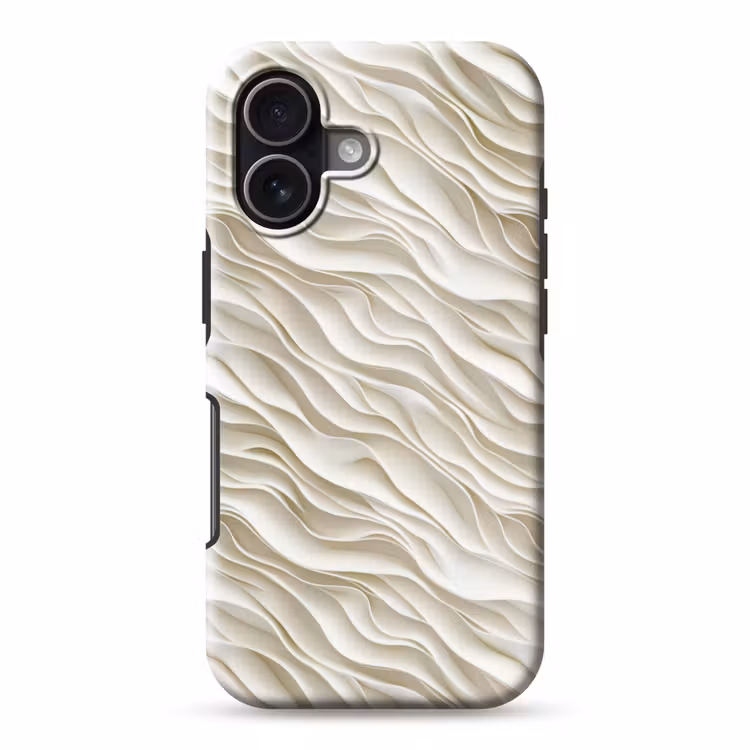 Golven - Wit - Minimalistisch Toughcase MagSafe Apple iPhone 17 klein 1017 -3d