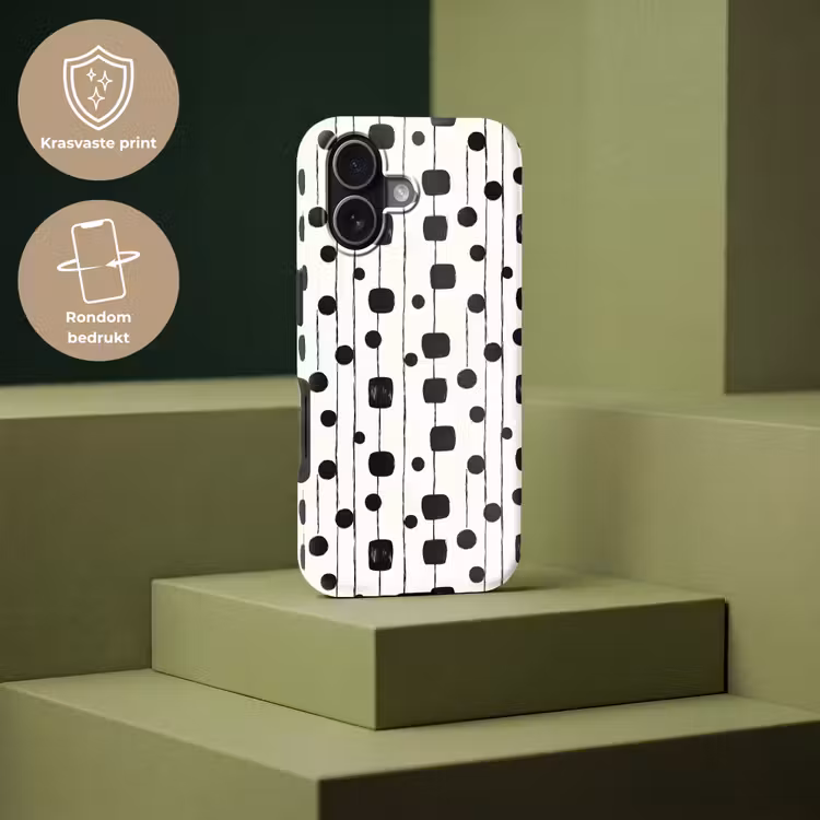 Grafisch - Modern - Zwart Toughcase MagSafe Apple iPhone 17 klein 1017 -USP_PrintM_NL