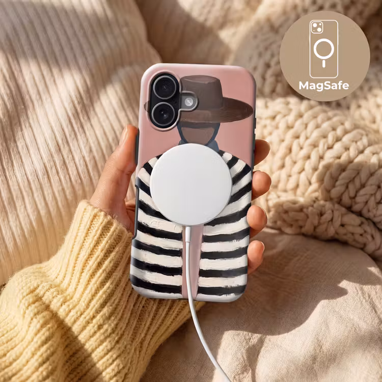 Grafisch - Vrouw - Roze Toughcase MagSafe Apple iPhone 17 klein -USP_MagsafeV