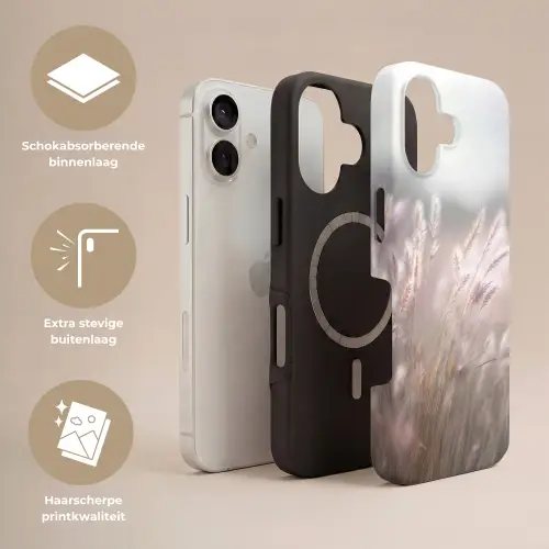 Graspluimen - Wind - Beige - Mistig Toughcase MagSafe Apple iPhone 17 klein -USP_Lagen_NL