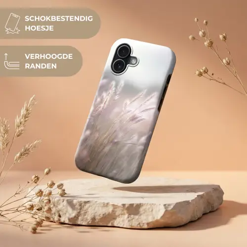 Graspluimen - Wind - Beige - Mistig Toughcase MagSafe Apple iPhone 17 klein -USP_RandenV_NL