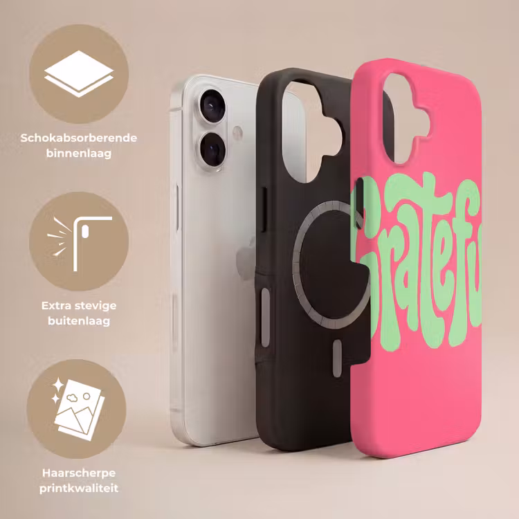 Grateful - Groen - Grafisch - Vloeiend Toughcase MagSafe Apple iPhone 17 klein -USP_Lagen_NL