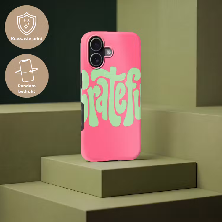 Grateful - Groen - Grafisch - Vloeiend Toughcase MagSafe Apple iPhone 17 klein -USP_PrintM_NL