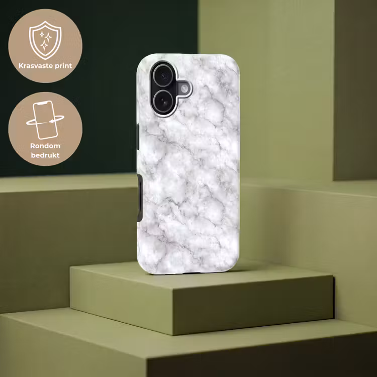 Grijs - Marmer - Klassiek - Aders Toughcase MagSafe Apple iPhone 17 klein 1017 -USP_PrintM_NL