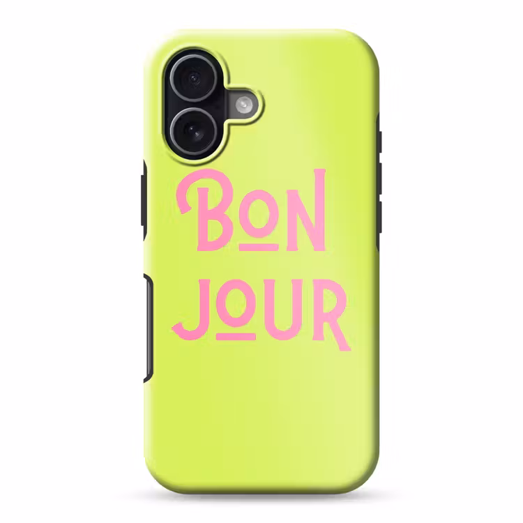 Groen - Roze bonjour - art-deco Toughcase MagSafe Apple iPhone 17 klein -3d
