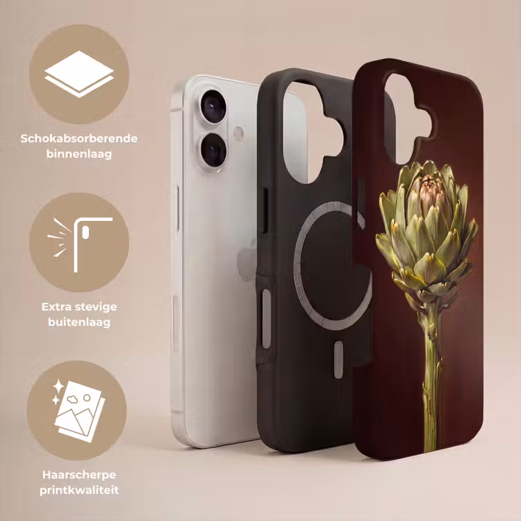 Telefoonhoesje Toughcase - Groente - Artisjok - Groen - Groente - Artisjok - Groen Toughcase MagSafe Apple iPhone 17 klein