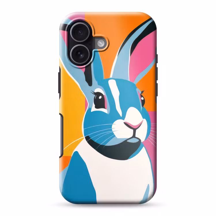 Haas - Kleurvakken - Oren - Roze Toughcase MagSafe Apple iPhone 17 klein -3d