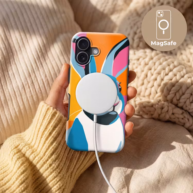 Haas - Kleurvakken - Oren - Roze Toughcase MagSafe Apple iPhone 17 klein -USP_MagsafeV