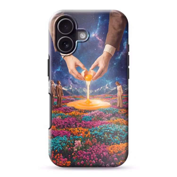 Telefoonhoesje Toughcase - Handen - Ei - Surrealisme - Handen - Ei - Surrealisme Toughcase MagSafe Apple iPhone 17 klein