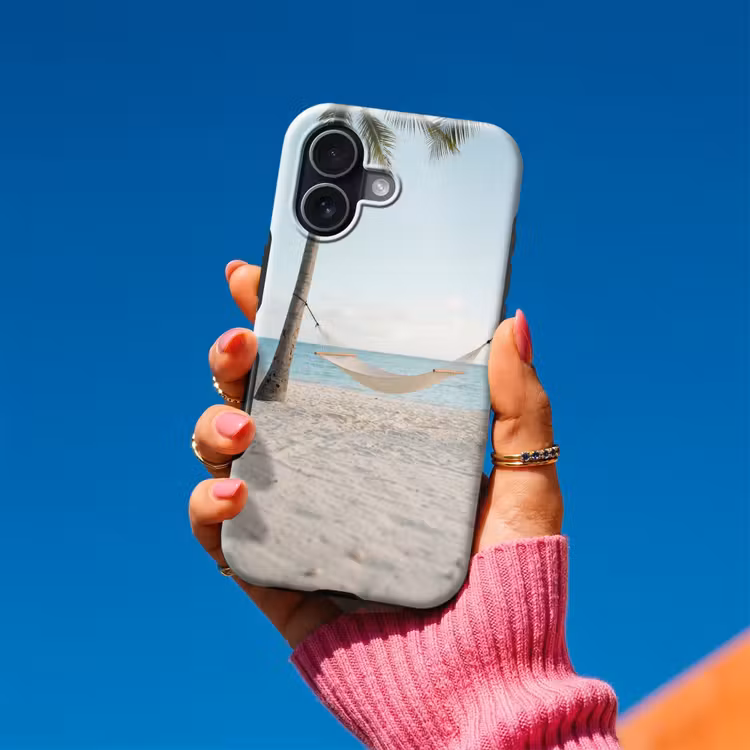 Hangmat - Strand - Wit Toughcase MagSafe Apple iPhone 17 klein -Sfeer1V