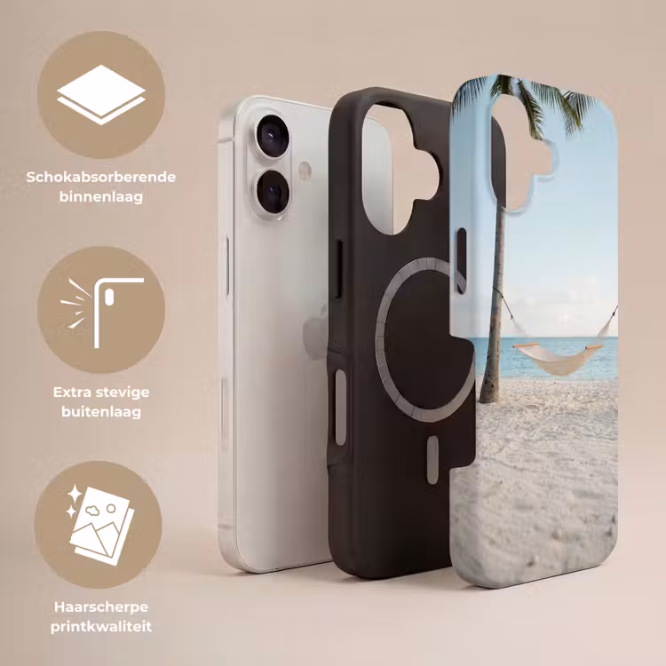 Hangmat - Strand - Wit Toughcase MagSafe Apple iPhone 17 klein -USP_Lagen_NL