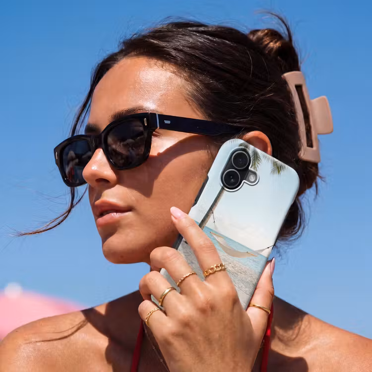 Hangmat - Strand - Wit Toughcase MagSafe Apple iPhone 17 klein -Sfeer2V