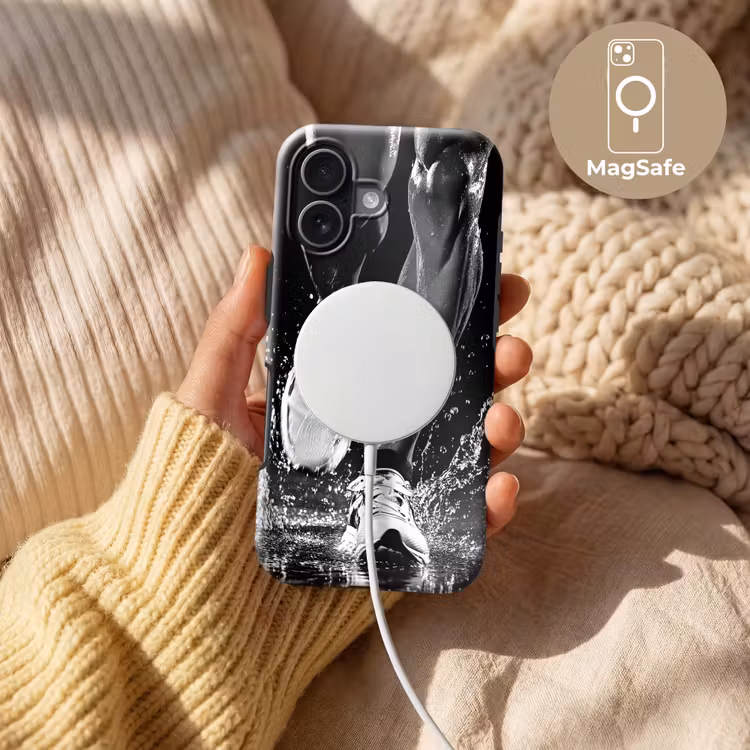 Hardloopschoenen - Rennen - Druppels - Zwart Toughcase MagSafe Apple iPhone 17 klein -USP_MagsafeV