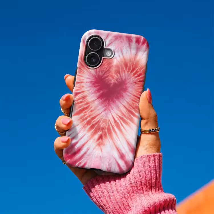 Hartvorm - Roze - Tie dye Toughcase MagSafe Apple iPhone 17 klein -Sfeer1V