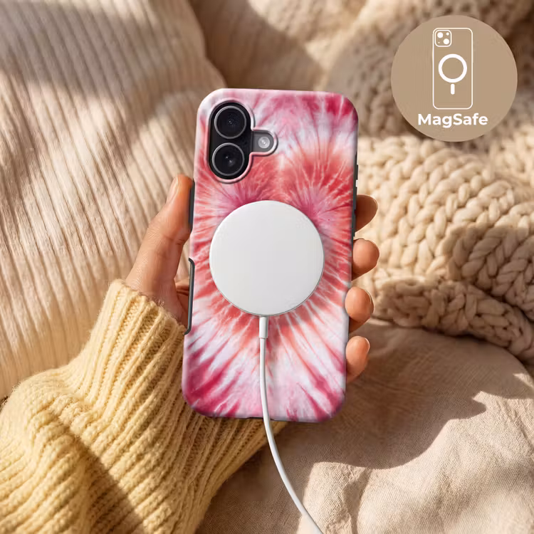 Hartvorm - Roze - Tie dye Toughcase MagSafe Apple iPhone 17 klein -USP_MagsafeV