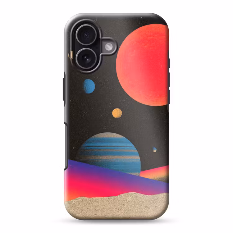 Hemel - Planeten - Felgekleurd Toughcase MagSafe Apple iPhone 17 klein -3d