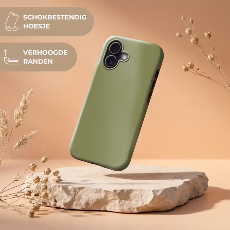 Herbal - Matcha - Groen Toughcase MagSafe Apple iPhone 17 klein 1017 -USP_RandenV_NL