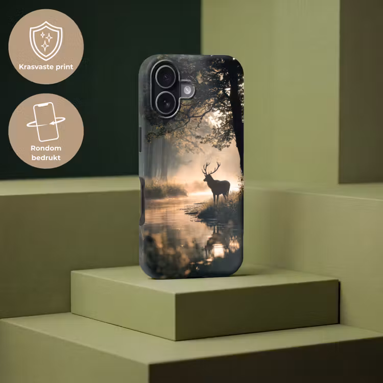 Hert - Bosbeek - Mystiek Toughcase MagSafe Apple iPhone 17 klein -USP_PrintM_NL