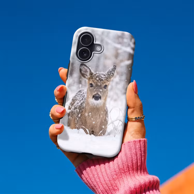 Hert - Sneeuw - Bos - Dieren - Vertederend Toughcase MagSafe Apple iPhone 17 klein -Sfeer1V