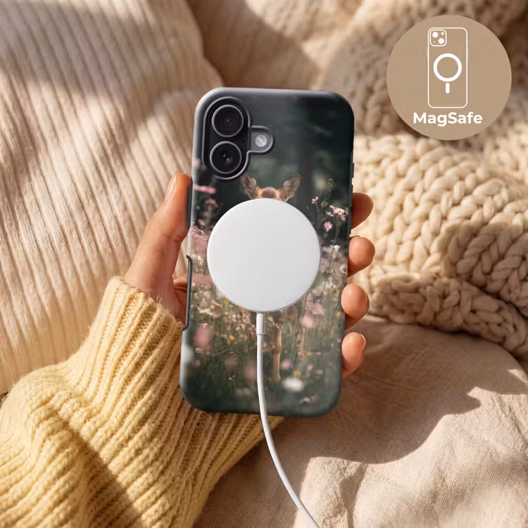 Hert - Wilde bloemen - Bos Toughcase MagSafe Apple iPhone 17 klein -USP_MagsafeV