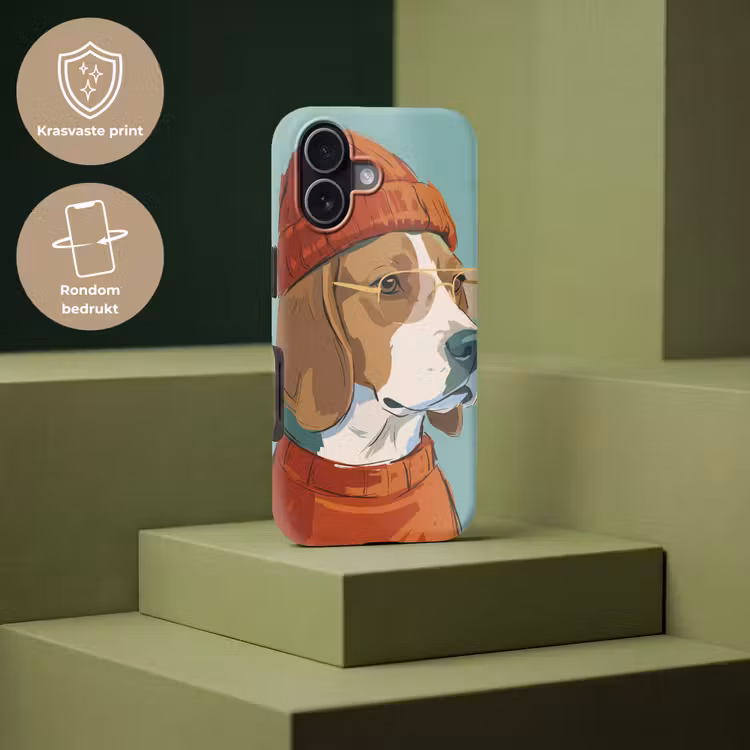 Hond - Beanie - Zonnebril - Dieren - Modern Toughcase MagSafe Apple iPhone 17 klein -USP_PrintM_NL