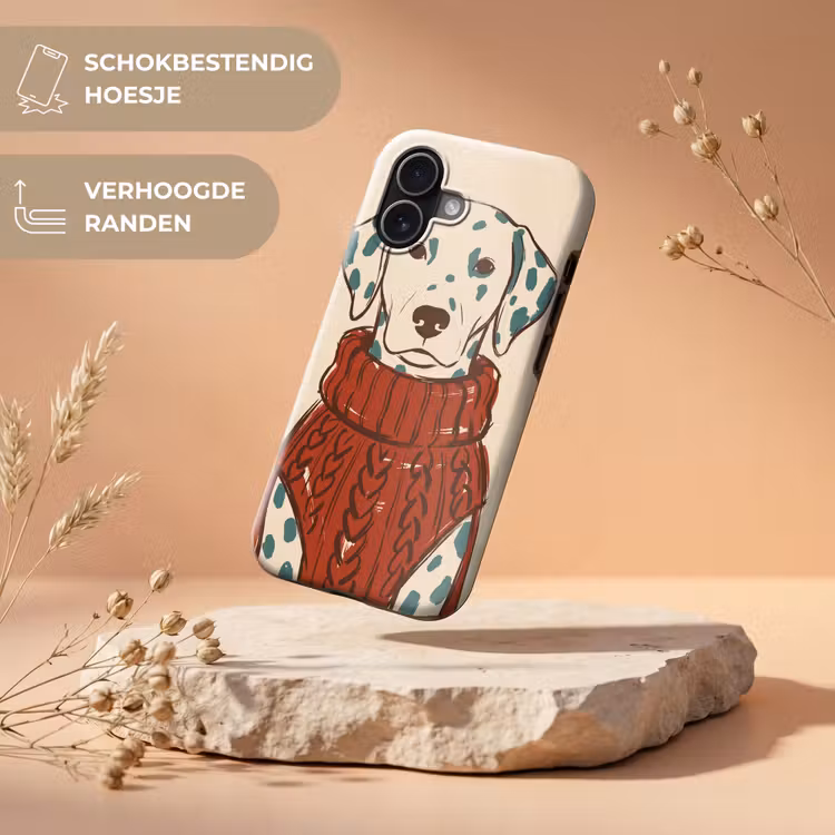 Hond - Trui - Winter - Dieren - Rood Toughcase MagSafe Apple iPhone 17 klein -USP_RandenV_NL