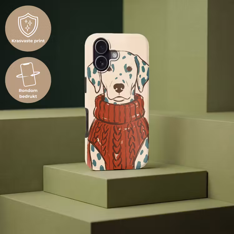Hond - Trui - Winter - Dieren - Rood Toughcase MagSafe Apple iPhone 17 klein -USP_PrintM_NL