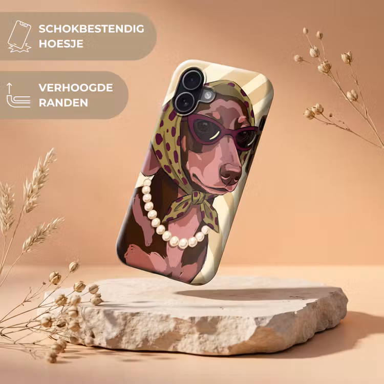 Hond - Zonnebril - Hoofddoek - Dieren - Modern Toughcase MagSafe Apple iPhone 17 klein -USP_RandenV_NL