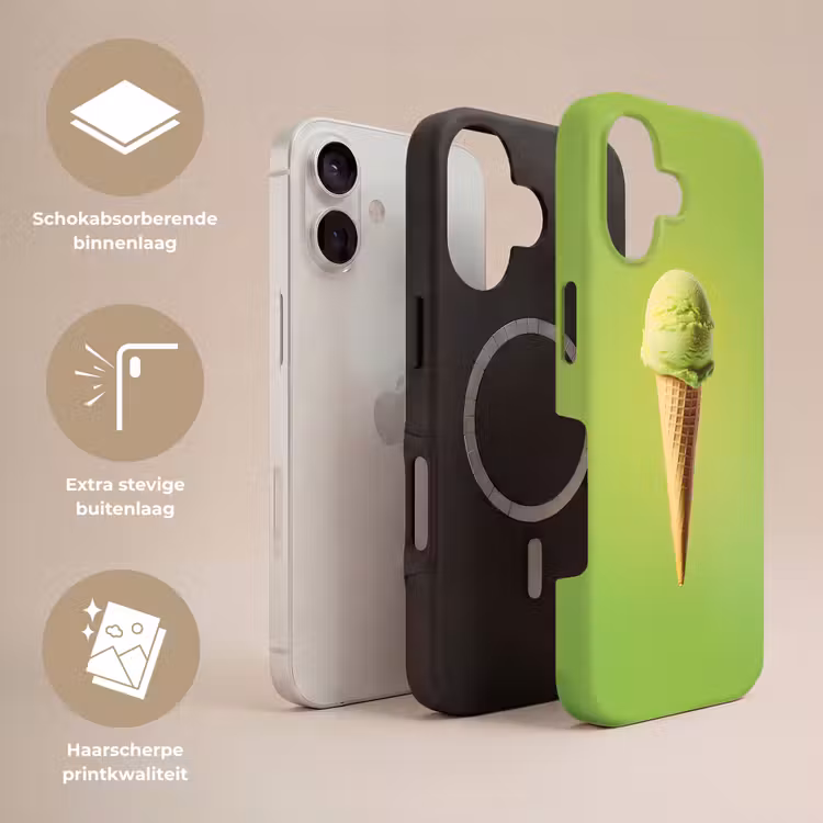 Hoorntje - Schepijs - Groen Toughcase MagSafe Apple iPhone 17 klein -USP_Lagen_NL