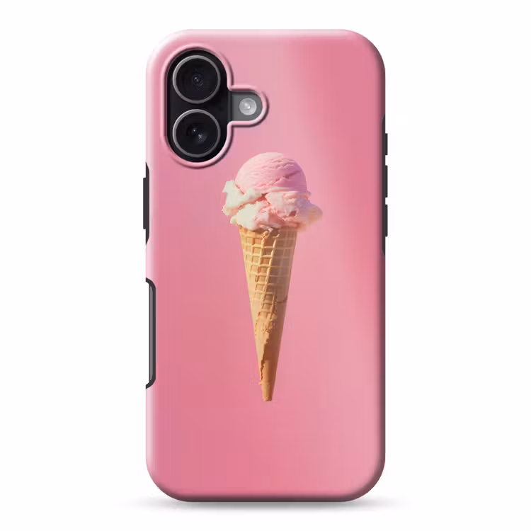 Hoorntje - Schepijs - Roze Toughcase MagSafe Apple iPhone 17 klein -3d