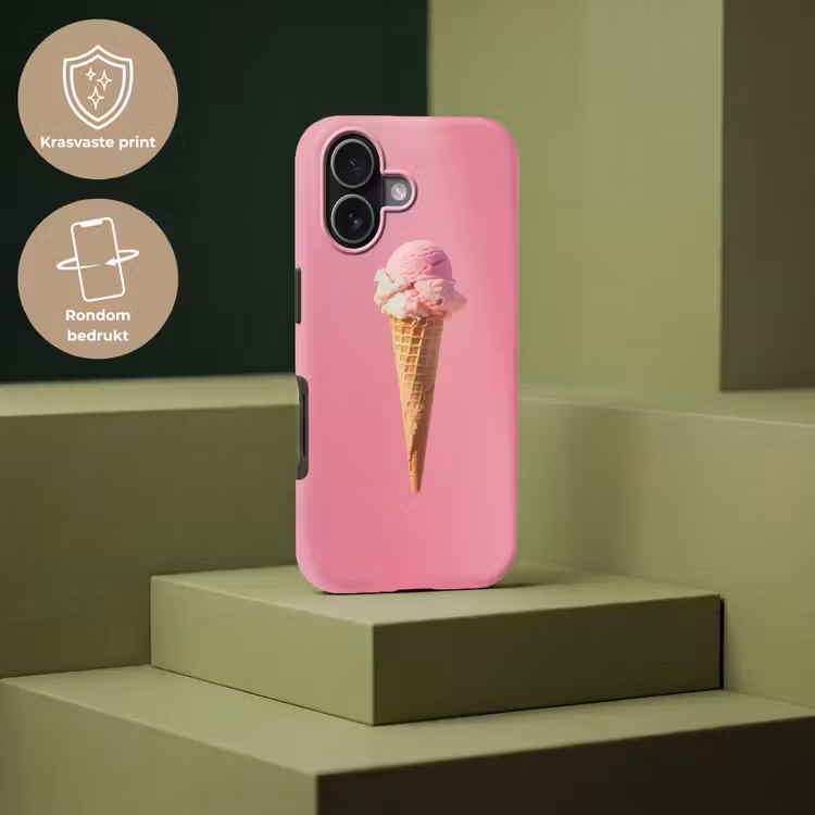 Hoorntje - Schepijs - Roze Toughcase MagSafe Apple iPhone 17 klein -USP_PrintM_NL