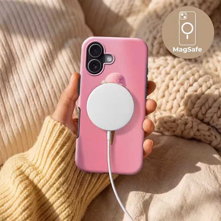 Hoorntje - Schepijs - Roze Toughcase MagSafe Apple iPhone 17 klein -USP_MagsafeV