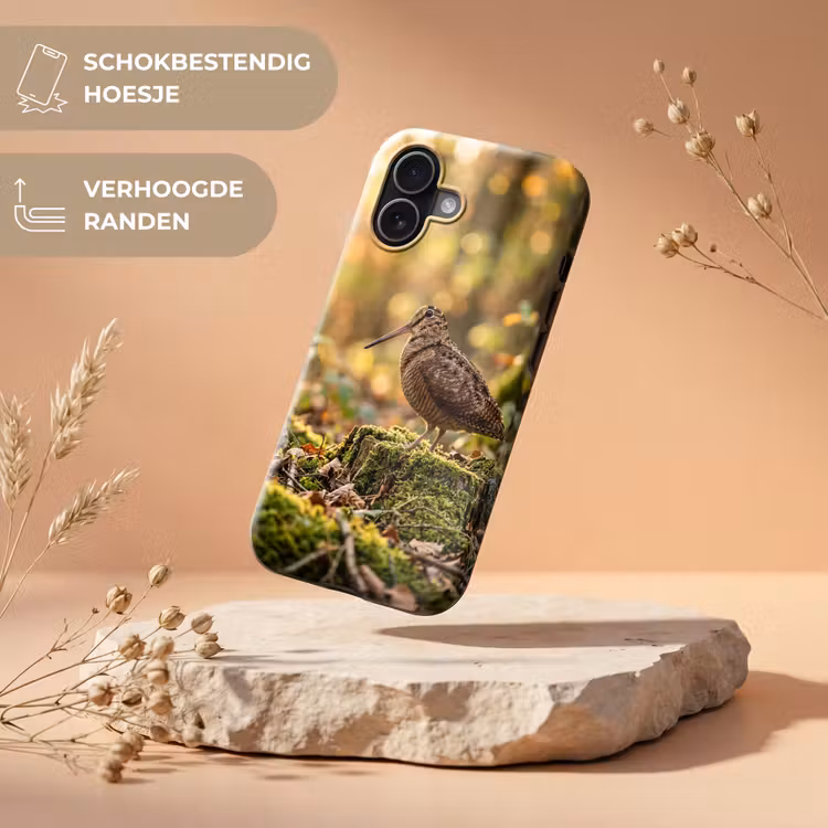 Houtsnip - Bos - Bladeren - Herfst - Gecamoufleerd Toughcase MagSafe Apple iPhone 17 klein -USP_RandenV_NL