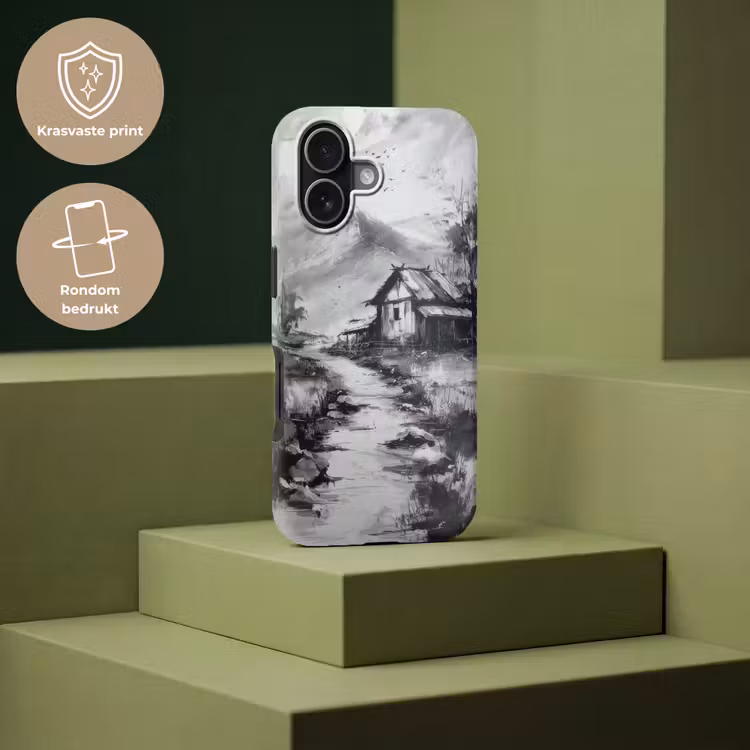 Hut - Grijs - Bergen - Mistig Toughcase MagSafe Apple iPhone 17 klein -USP_PrintM_NL