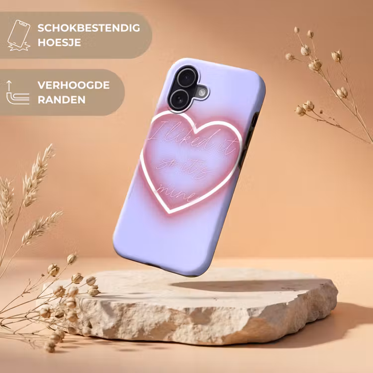 I liked it so it's mine - Neon hart - Paars Toughcase MagSafe Apple iPhone 17 klein -USP_RandenV_NL