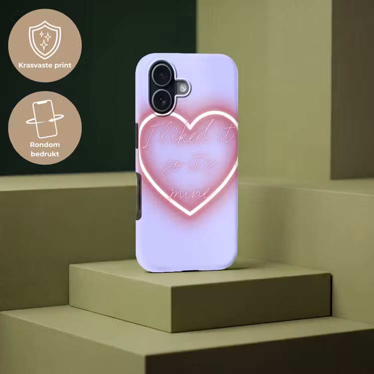 I liked it so it's mine - Neon hart - Paars Toughcase MagSafe Apple iPhone 17 klein -USP_PrintM_NL