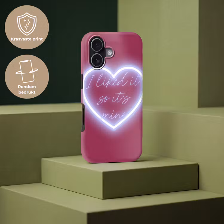 I liked it so it's mine - Neon hart - Roze Toughcase MagSafe Apple iPhone 17 klein -USP_PrintM_NL