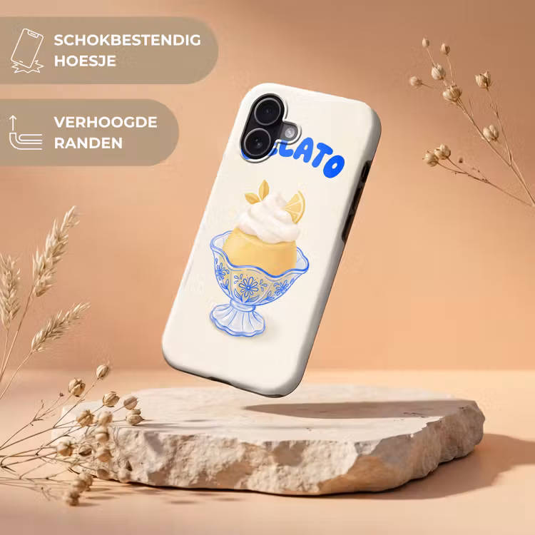 IJs - Citroen - Illustratie - Geel - Dessert Toughcase MagSafe Apple iPhone 17 klein -USP_RandenV_NL