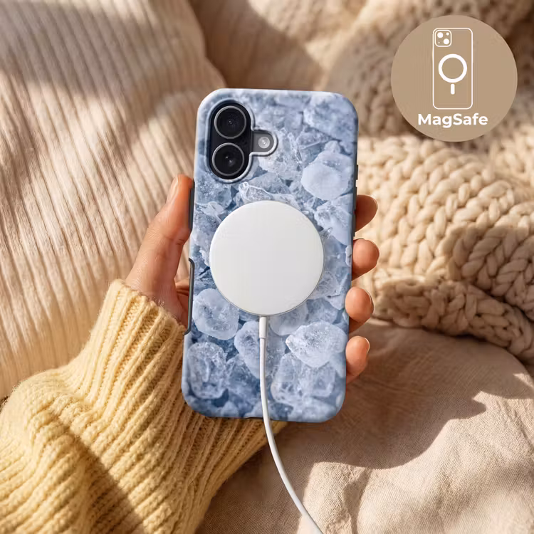 Ijsblokjes - Water - Blauw Toughcase MagSafe Apple iPhone 17 klein -USP_MagsafeV
