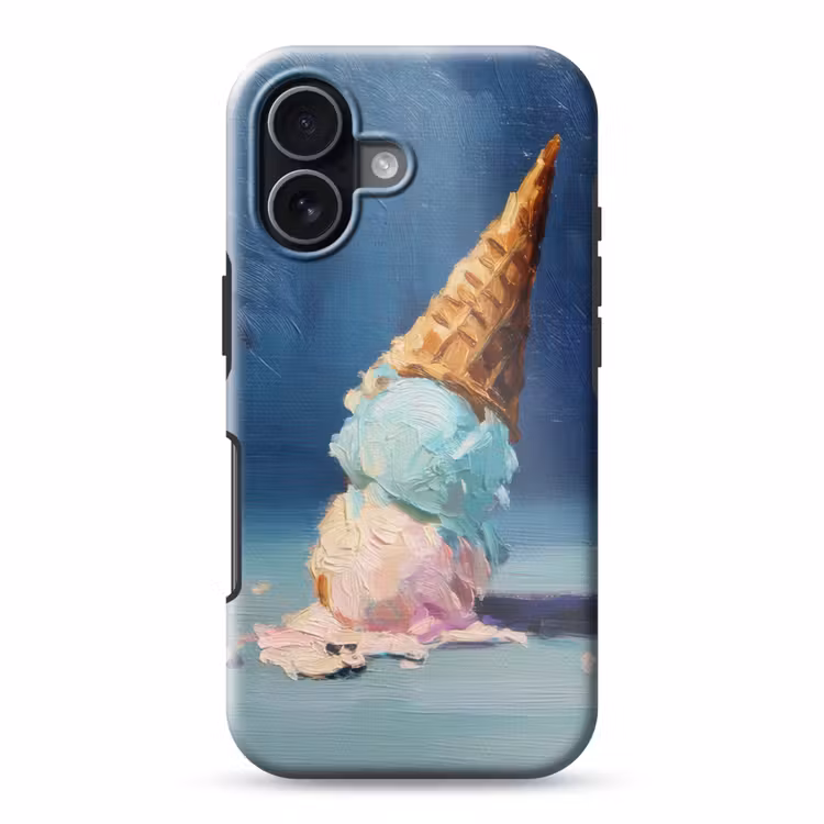 Ijshoorn - Bolletjes - Smelt - Roze Toughcase MagSafe Apple iPhone 17 klein -3d