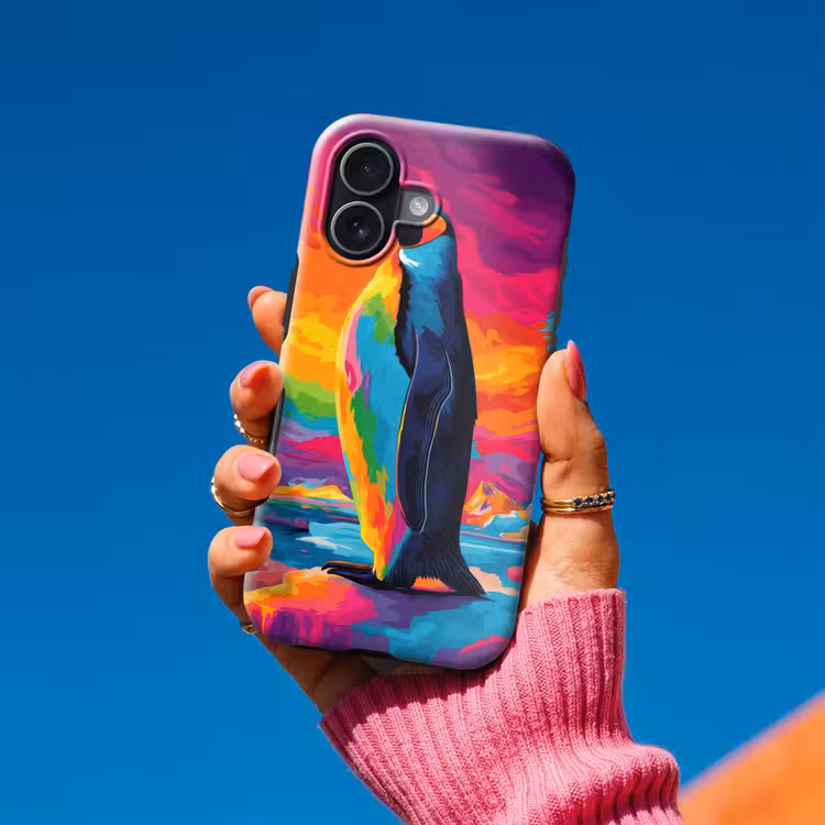 Ijsschots - Pinguïn - Abstract - Lucht Toughcase MagSafe Apple iPhone 17 klein -Sfeer1V